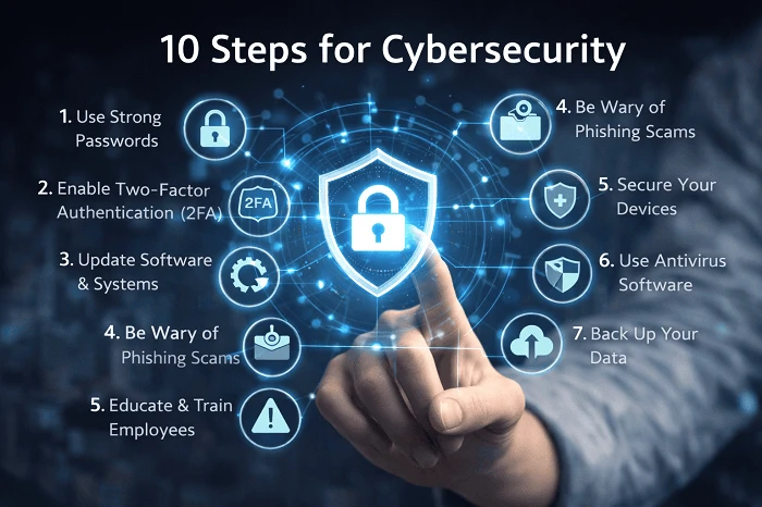 ده گام برای امنیت سایبری